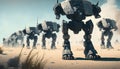 Large robot army Ai, generative