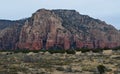 Large Rock Butte with a Valley in Sedona