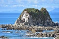 Eroding rock at sea coast