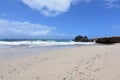 Large Rock Formations on the Edge of Andicuri Beach Royalty Free Stock Photo