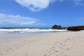 Large Rock Formations on the Edge of Andicuri Beach Royalty Free Stock Photo