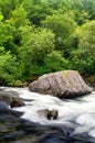 Large rock in the Stalheimselvi river near Stalheim