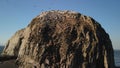 Large rocks natural monument Piedra de Iglecia Church stone on Chilean coast in Constitucion.