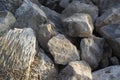 Large rocks on the seashore. Photo Royalty Free Stock Photo