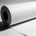 Roll of White Paper or Canvas on a White Background with Shadow material Royalty Free Stock Photo