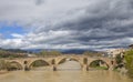 Large Romanesque bridge of Puente La Reina Royalty Free Stock Photo