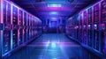 Large room with many computer servers
