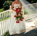 Large Rose Bridal Bouquet with Red and White Roses