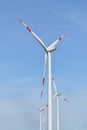 Giant propellers of wind farm Alibunar, Serbia