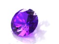 Large round purple amethyst gemstone Royalty Free Stock Photo