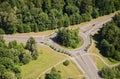 Large Roundabout - Aerial Royalty Free Stock Photo