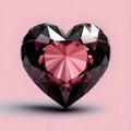 A large ruby heart on a light background