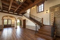 Large rustic interior hallway and stairs of large Spanish Villa Royalty Free Stock Photo