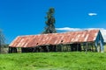 Rusty Farm Barn Green Blue