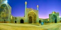 The large sahn of Shah Mosque, Isfahan, Iran Royalty Free Stock Photo