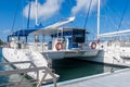 Large sailboat at the marina on Varadero beach in Cuba