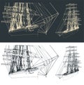 Large sailing ship