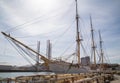 Large sailing vessel Danmark at the harbor in Fredrikshamn Denmark
