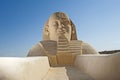 Large sand sculpture of the great egyptian sphinx