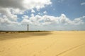 A lighthouse on the beach of Morro Jable Royalty Free Stock Photo