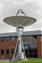 Uplink satellite dish outside offices in Basingstoke, Hampshire