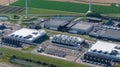 Large scale data center in the Eemshaven, The Netherlands. Cloud, server space, big data, AI infrastructure. Royalty Free Stock Photo
