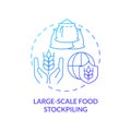 Large scale food stockpiling blue gradient concept icon Royalty Free Stock Photo