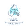 Large scale food stockpiling turquoise concept icon Royalty Free Stock Photo