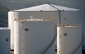 Large scale storage tanks at a fuel farm