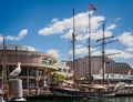 Tall ship moored in Darling Harbour Sydney Royalty Free Stock Photo