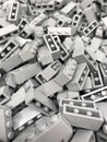 Large selection of grey Lego bricks