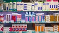 A large selection of tooth pastes, tooth rinse and oral care products