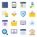 Pack of Cybercrime Flat Icons