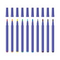 A large set of colored markers of different colors. School color markers for drawing. A set for creativity. Office Royalty Free Stock Photo