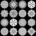 Large set of design elements, lace round paper doily