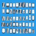 Large set of different abstract mobile phones part 2/2 Royalty Free Stock Photo