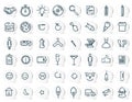 A large set of different icons. Home, work, rest, time, service