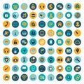 Large set(81) of flat computer icons Royalty Free Stock Photo