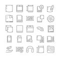 Large set of icons related to household linens
