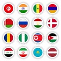 Large set of national flags 3D Royalty Free Stock Photo
