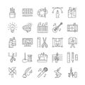 Large set of black and white line drawn creativity icons Royalty Free Stock Photo