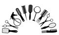 A large set of tools for the hairdresser or groomer