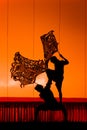 Thai performance art - Large Shadow Play Royalty Free Stock Photo