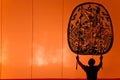 Thai performance art - Large Shadow Play Royalty Free Stock Photo