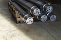 Large shafts after metalworking are in stock