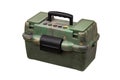 Large Shell Case.  Hunting Cartridge ammo Box  isolated on white background Royalty Free Stock Photo