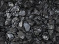Large shiny chunks of black heating coal