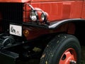 Large Red Classic Fire Truck at Car Show Royalty Free Stock Photo