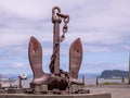 Large ship anchor at Astoria harbor Royalty Free Stock Photo