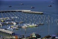 Large shipping port At Bali Hai Beach Marine Transport Station, Pattaya City, Chonburi Province, Thailand Landscape Royalty Free Stock Photo